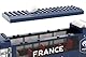 Megableu - Bus der französischen Mannschaft FFF zum Zusammenbauen – 319 Bausteine – offizielles FFF-Modell – Fußball-Bauspiel für Kinder & Erwachsene – Geschenkidee für Fans & Unterstützer, blau