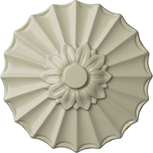 Image of Ekena Millwork CM09SHCYF 9 inch x 1-3 /8 inch Shakuras Ceiling Medallion, Clear Yellow