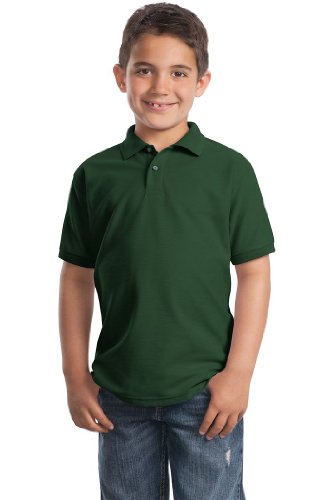 Port Authority Youth Silk Touch Polo (Kelly Green)