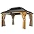 GOOBED Wood Gazebo Outdoor Hardtop Double Roof Heavy Duty Wooden Frame Galvanized Steel Canopy w/Curtain and Netting, for Patio, Deck, Backyard (13X15FT)