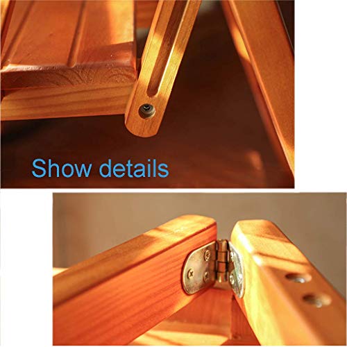 Taburete escalonado plegable CHEWYNP de madera natural robusta 5