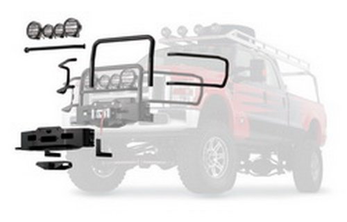 Image of WARN 80162 Gen II Trans4mer Headlamp Brush Guard, Fits: Ford F150 (2009-2014), Black
