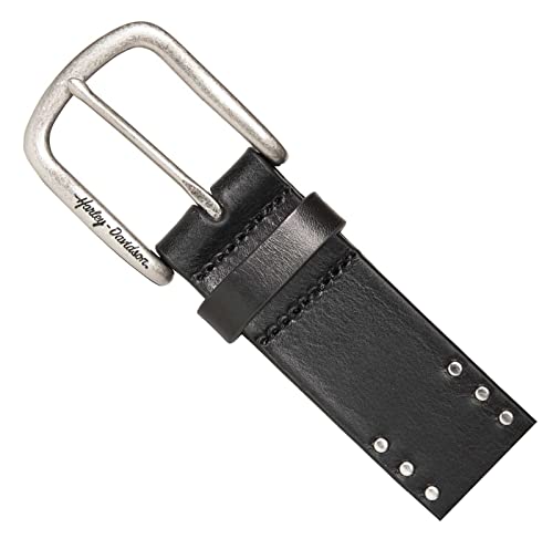 Harley-Davidson Women's H-D Script & Studded Genuine Leather Belt - Black2