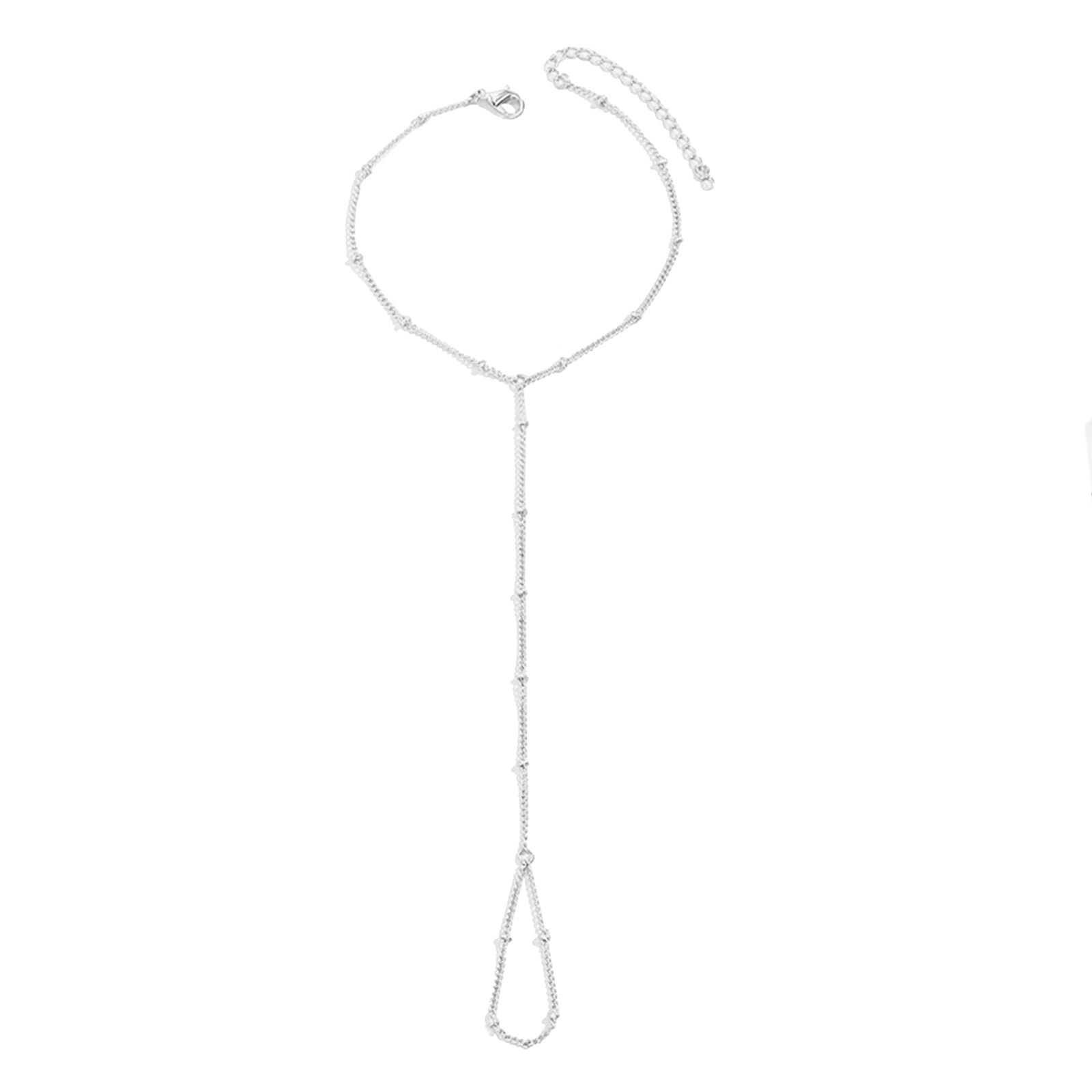 TELAIN Brazalete de plata para mujer, pulsera convertible de material de alta calidad, elegante pulsera con colgante, joya versátil para cualquier ocasión, plata, L