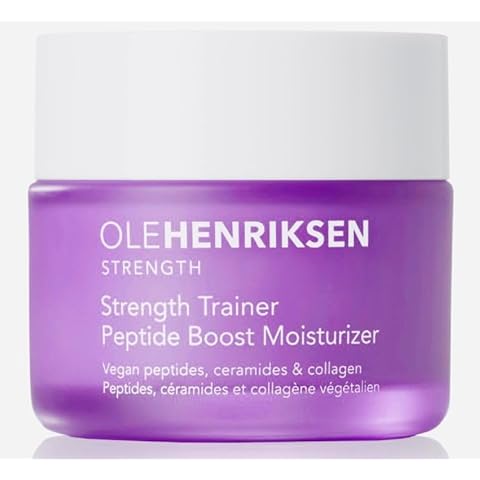 Ole Henriksen Strength Trainer Peptide Boost Moisturizer Full Size 50ml 1.7 Fluid Ounce Jar Cover