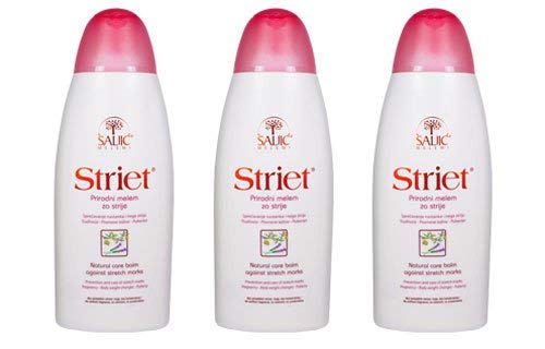 Striet Saljic Baume anti-vergetures quotidien pour grossesse et maternité pack de 3 flacons 200ml
