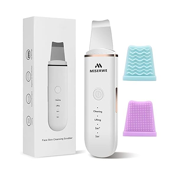 Skin Scrubber Face Skin Spatula Ultraschallpeelinggerät Skin Scrubber Mitesserentferner Porenreiniger Gesicht…
