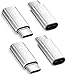 Produktbild ARKTEK USB-C Adapter - USB Typ C (Stecker) auf Beleuchtung (Buchse) Ladekabel Adapter für Pad Pro 2019 Note 10 S10 Pixel 4 und mehr (4 Pack, Silver)