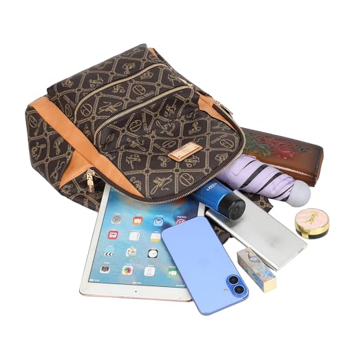 Image of Women Fashion Backpack Purse Multi Pockets Anti-Theft Rucksack Travel Shoulder Bag Handbag