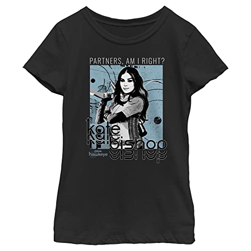 T-shirt Marvel Hawkeye Kate Bishop pour fille en coton noir