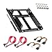 SSD/HDD Metal Mounting Bracket kit 2.5 to 3.5, Convert Any 2.5 inch Solid State Drive/HDD Into One 3.5 inch Drive Bay