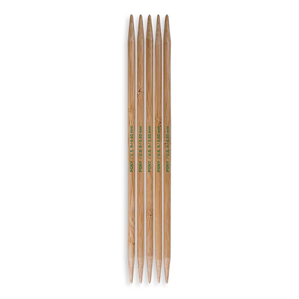 Pony Bamboo Double Pointed Needles 20cm 5.5mm - 1pc