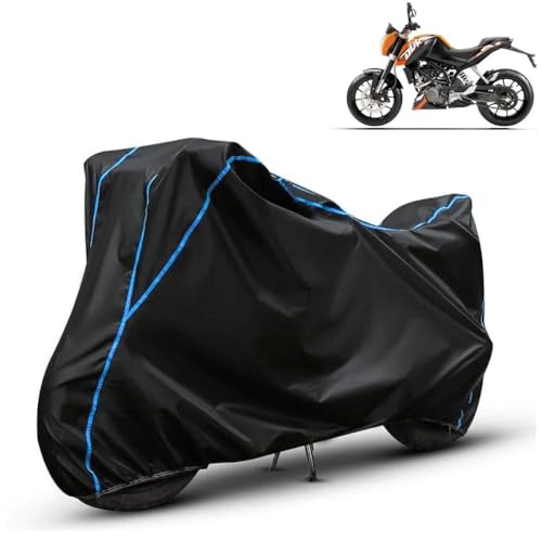Image of Kerwa Waterproof Bike Cover Compatible with KTM 125 Duke | Dust Proof, UV-Resistant, All-Weather Protection Bike Body Cover, Windproof Elastic Bottom