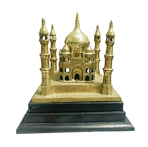 Image of Vintage Brass Taj Mahal with Black Wooden Box