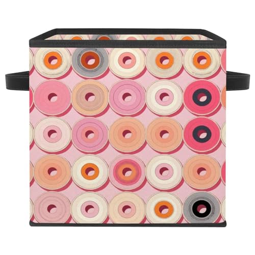 Panier rangement pliable contre le désordre : solution d'organisation maison rose
