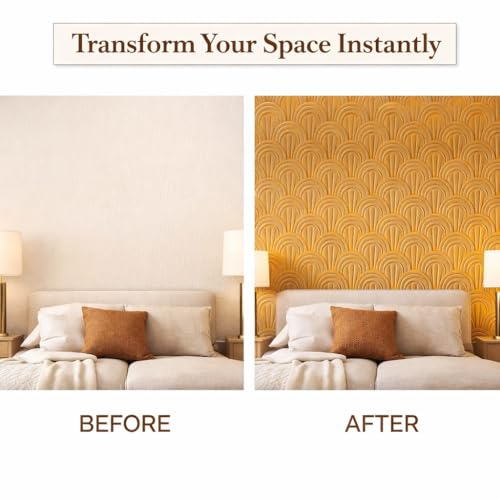 Image of Barebeauty 3D Wall Panel Wallpaper, Self Adhesive PE Foam Brick Sticker, Waterproof Wall Covering for Home Decor, 70 x 70 cm (Pack of 6, 31.62 Sq. Ft. Approx)