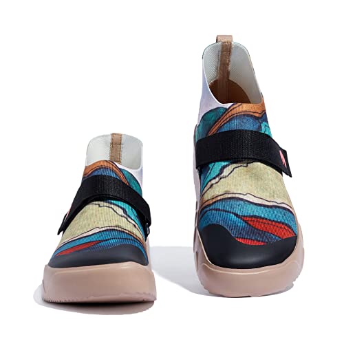 UIN Platform Slip On Shoes for Women Knit Fashion Painted Lightweight Comfortable Casual Fall Shoes Outdoor Travel Work Comfort Women's Sneakers3