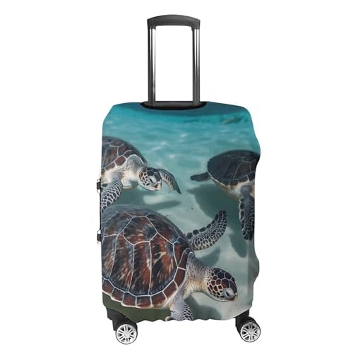 Sea Turtles Suitcase Covers Luggage Protector - Travel Elastic Baggage Case Protective, Washable Anti-scratch Large Suit Case Cover for Suitcases Fits 19-32 Inch Luggages S4