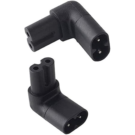 Haakse voedingsadapter van IEC-320-C8 naar IEC-320-C7