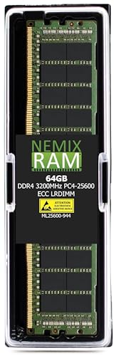 Image of NEMIX RAM 64GB DDR4-3200 PC4-25600 ECC LRDIMM Load Reduce Server Memory Upgrade for Dell PowerEdge R750 Rack Server