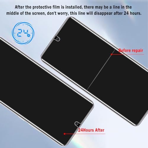 WFTE Compatible with Xiaomi Redmi Note 14 Pro/poco x7 Screen Protector, [2- Pack] Flexible TPU Film Screen Protector [Full Coverage] [HD Clear] [Bubble Free][Fingerprint unlock support](Transparent)