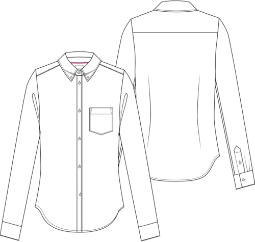 Classroom School Uniforms Girls Long Sleeve Oxford Shirt2