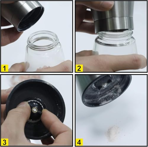 Image of ELEGAR Big Pepper Grinder or Salt Grinder, Best Spice Mill with Ceramic Blades, Adjustable Coarseness Professional Grade Heavy Duty High Output Pepper Mill (mini paperr Mill)