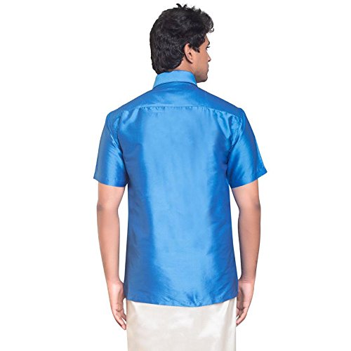 Image of THANGAMAGAN MENS SHIRT D BLUE SIZE 44