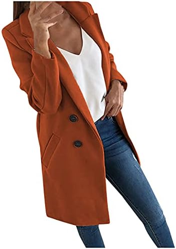 burnt orange pea coat