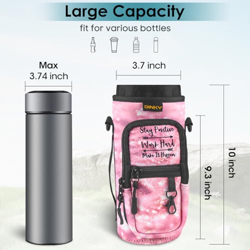 Dinky Water Bottle Carrier Bag with Adjustable Shoulder Strap - Neoprene Pouch Sleeve for Hiking, Camping and Fishing - Compatible with 32 oz, 40 oz Bottles — view 2