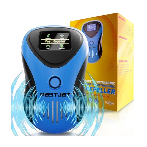 Ultrasonic Pest Repeller Plug-in with LED Display, Indoor/Outdoor Electronic Device for Mouse, Mice,...