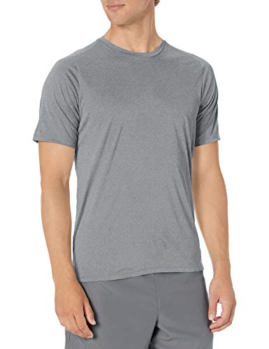 Hurley Men's Nike Dri-Fit Short Sleeve Sun Protection +50 UPF Rashguard, Cool Grey Heather, M