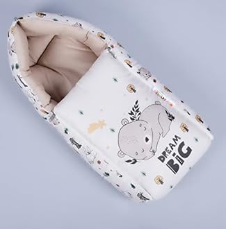 NEW COMERS® 3 in 1 Baby Bed, Sleeping Bag/Carry Nest, Cotton Baby Bedding for New Born & Infant, Travel Friendly Portable Bassinet for Baby Carrying & co Sleeping, Unisex Baby Sleeping Bed-801