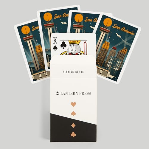 Naipes Poker San Antonio Texas Retro Skyline 52 Cartas miniatura 6