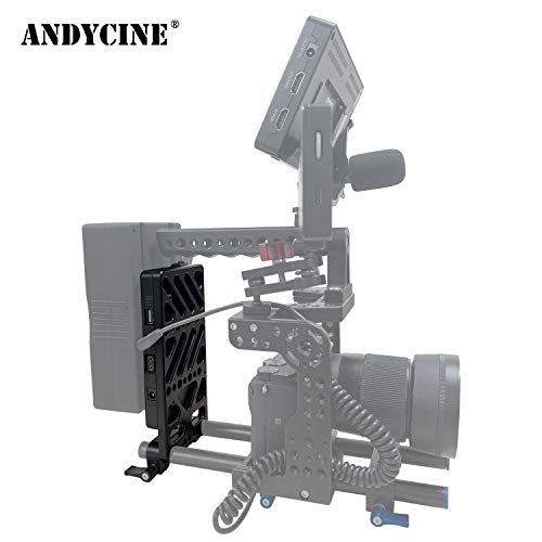 ANDYCINE V Lock Mount Battery Plate Adapter with D-TAP/P Tap/DC/USB Power Output 15mm