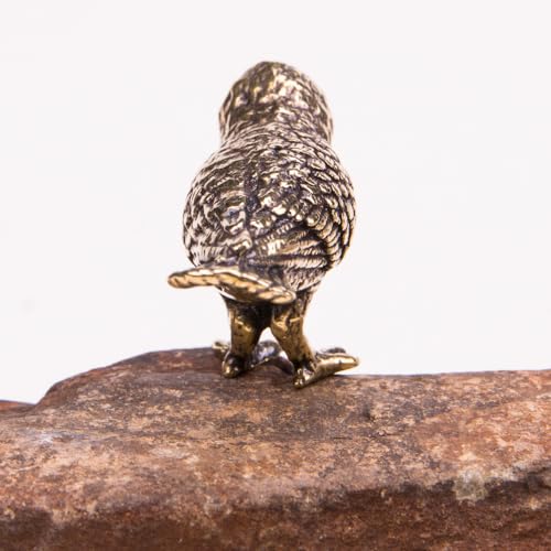 Figura de Búho de Latón Sólido Estilo Antiguo 3D miniatura 7