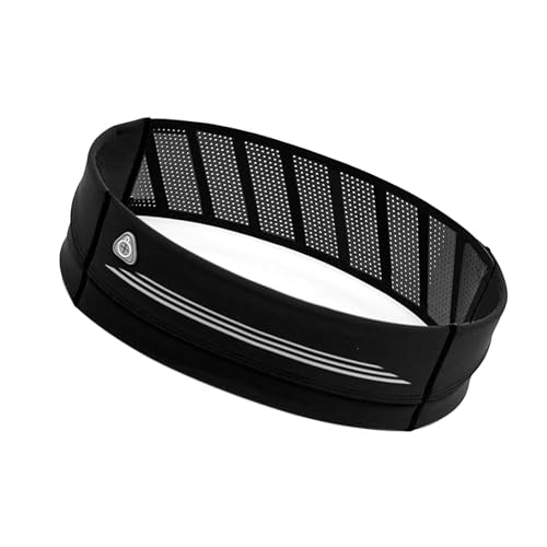 Riñonera para correr, transpirable, oculta, invisible, para deportes, teléfono, gimnasio, con bolsillos, Color negro.