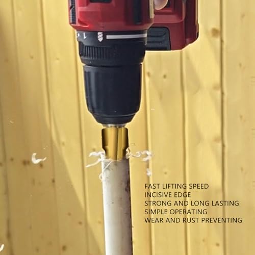 3Pcs PPR Lifting Drill Bit Stepped Plastic Water Pipe Repair Connection Tool Tube Expander with Quick Cutter, Expansion Repair Drill Bit PVC Pipe Reamer Drill Bit for Hand Drill