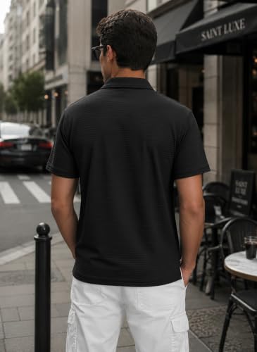 Image of Preneum Men's Polo T‑Shirt | Comfortable Rich Polycotton, Band Collar, Regular Fit | Stylish & Premium All Day Wear (Available in Plus Sizes)