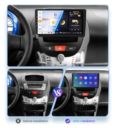 Navigation GPS 9'' Android 15 pour Citroën C1 avec Bluetooth fluide - 2