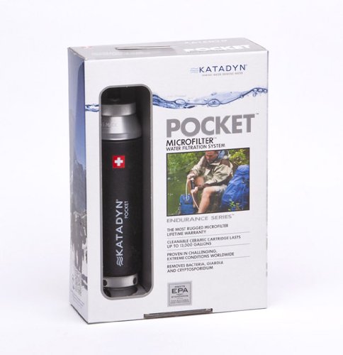 Katadyn Pocket Water Filter, Long Lasting for Personal or Small Group Camping, Backpacking or Emergency Preparedness