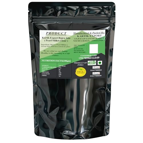 Image of Kartik Export Bajra Atta [ Pearl Millet Flour ] Gluten Free Flour, 1Kg