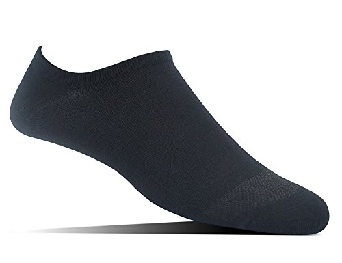 Yomandamor Men's 5 Pairs No Show Socks With Seamless Toe and Grip Heel