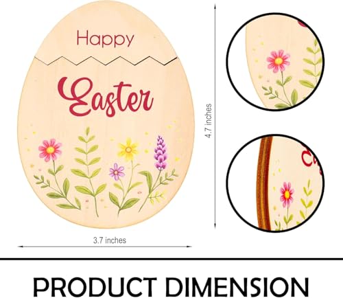 Support en bois Happy Easter - Idée cadeau pour fêtes de Pâques
