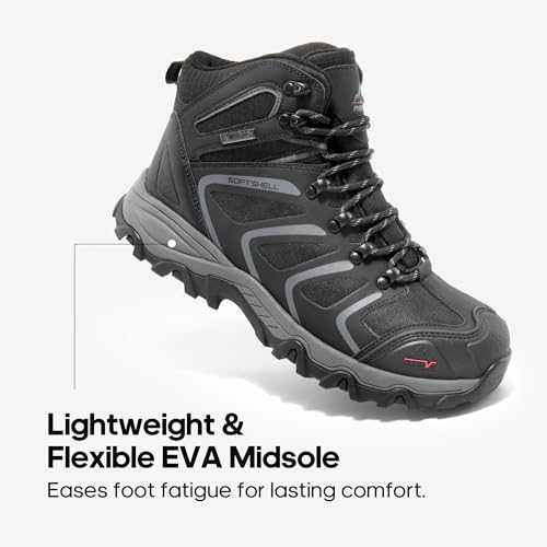 Image of NORTIV 8 Waterproof Work Boots for Men Steel Toe Safety Construction Boots ARMADILLO-STL