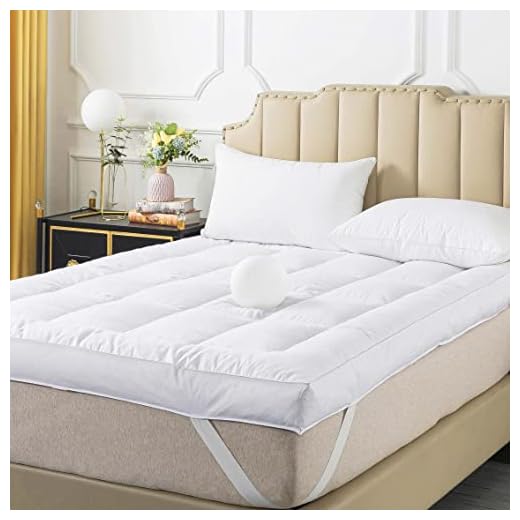 WhatsBedding 5 Inch Goose Down and Feather Bed, Luxury Extra Thick Mattress Topper King Size, Hotel Collection 1900 GSM Overfilled Pillow Top, Hand Made 1200TC Egyptian Cotton Fabric, 78x80 Inch