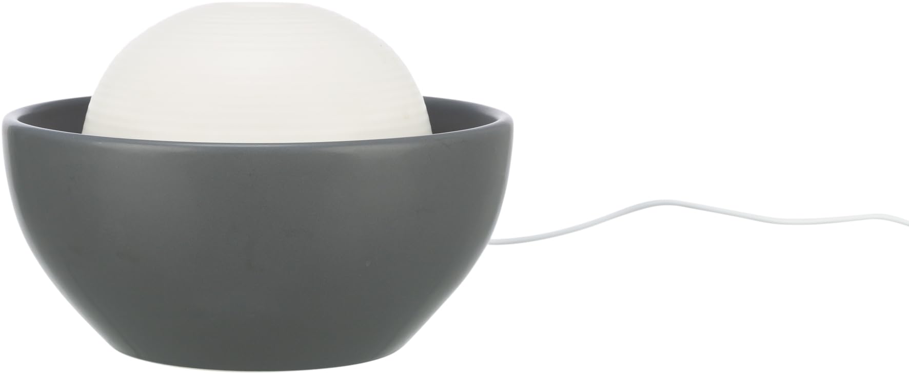 TRIXIE Fuente Vital Dome de Cerámica para Perros y Gatos, 1,5 L, Gris/Blanco - Bebedero Automático Higiénico con Flujo de Agua Constante y Bomba Regulable, Apto para Lavavajillas