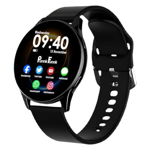 Image of PunnkFunnk EVO Vista Smartwatch, 1.3 inch HD Display Bluetooth Calling, Fitness & Sleep Tracker, 100+ Sports Modes, IP67 Waterproof Compatible with Android & iOS(Black)