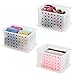 mDesign Closet Storage Organizer Baskets for Scarves, Socks, Belts, Clutch Purses - Set of 3, Frost