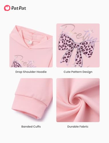 Image of PATPAT Girls 2 Piece Outfits Long Sleeve Hoodie and Leggings Clothing Set Outfits for Girls 4-12Y Fall /Winter Outfits